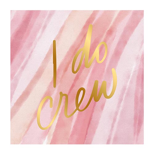 Foil Beverage Napkins - I Do Crew