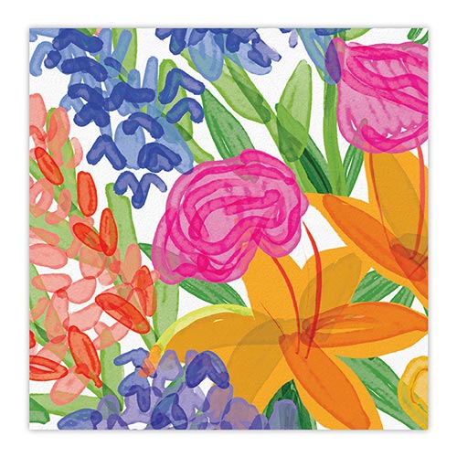 Beverage Napkins - Floral Bunches