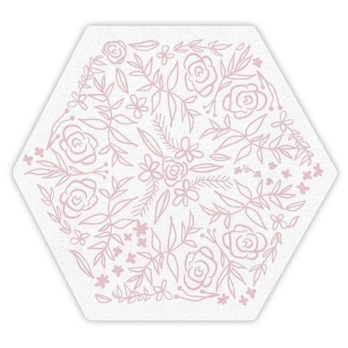 Shaped Napkin - Pink Flowers