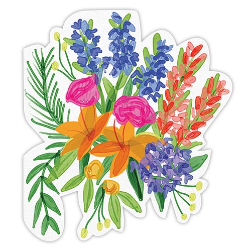 Shaped Napkins - Floral Birthday