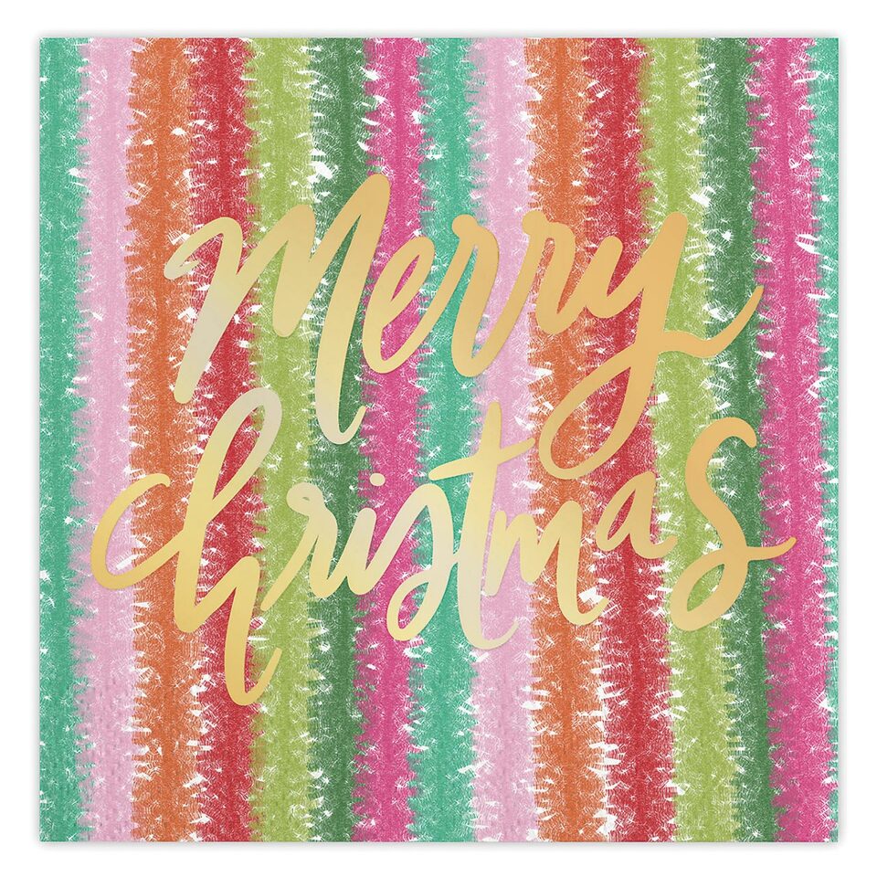 Beverage Napkins - Xmas Garland - Holiday