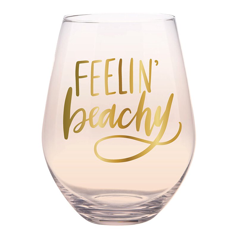 Jumbo Stemless Wine Glass - Feelin Beachy