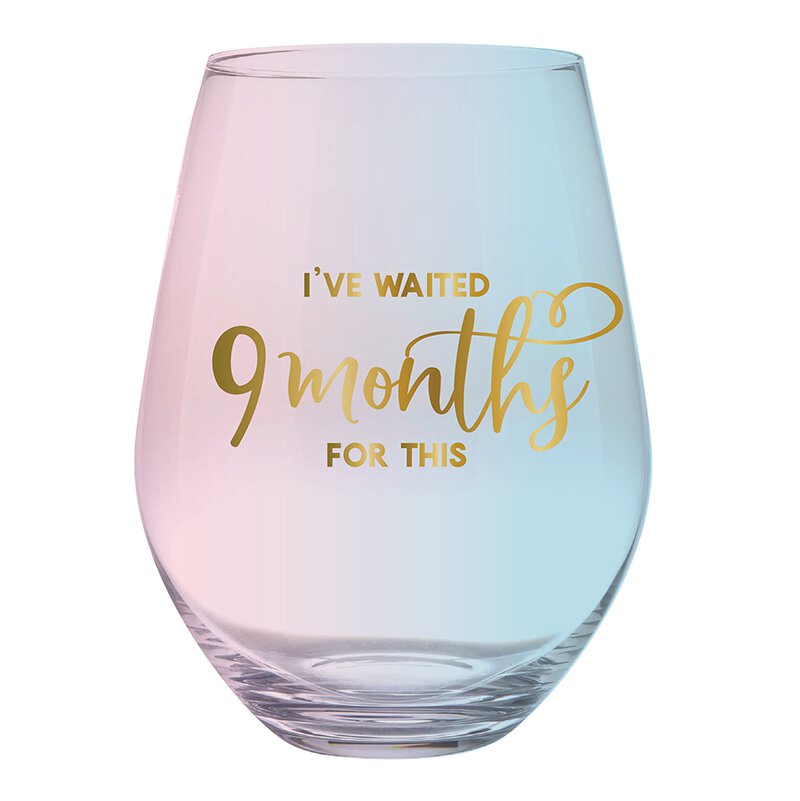 Jumbo Stemless Wine Glass - Waited Nine Months