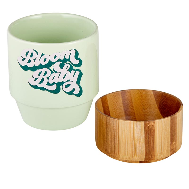Ceramic Mug with Bamboo Base - Bloom Baby