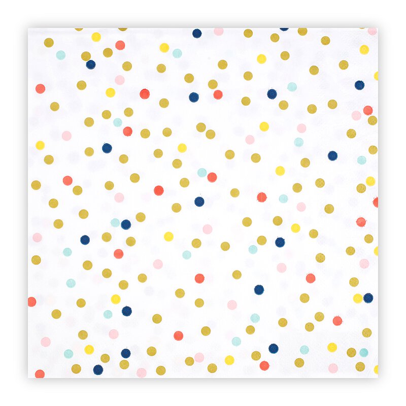 Beverage Napkins LGE- Confetti