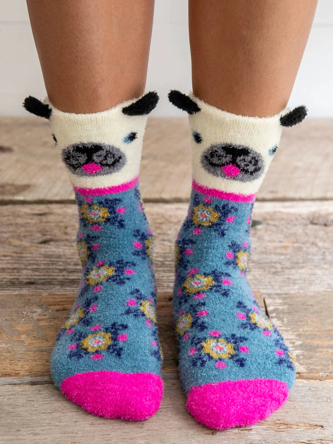 Cozy Socks - Blue Dog