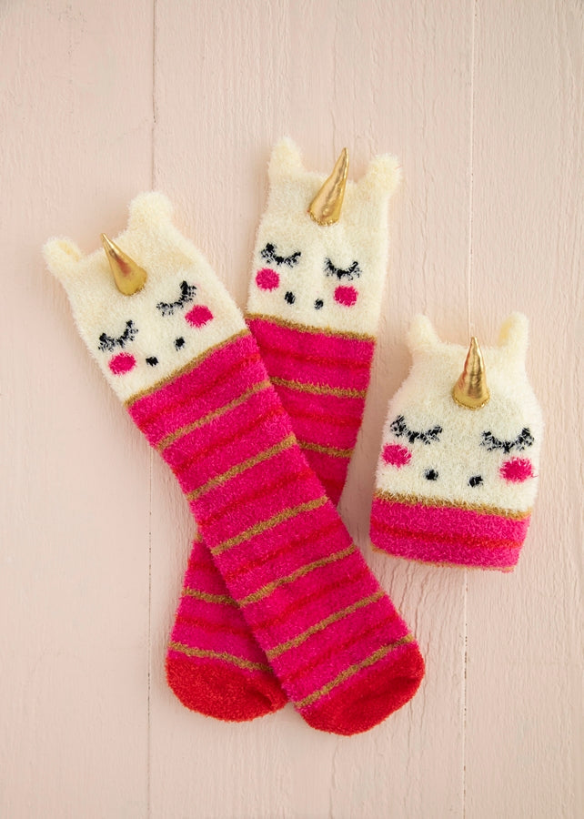 SOCKS COZY UNICORN