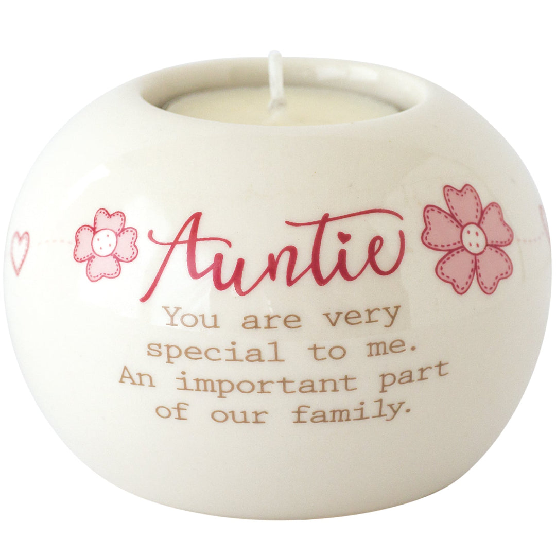 Ceramic Tealight Holder Round Auntie