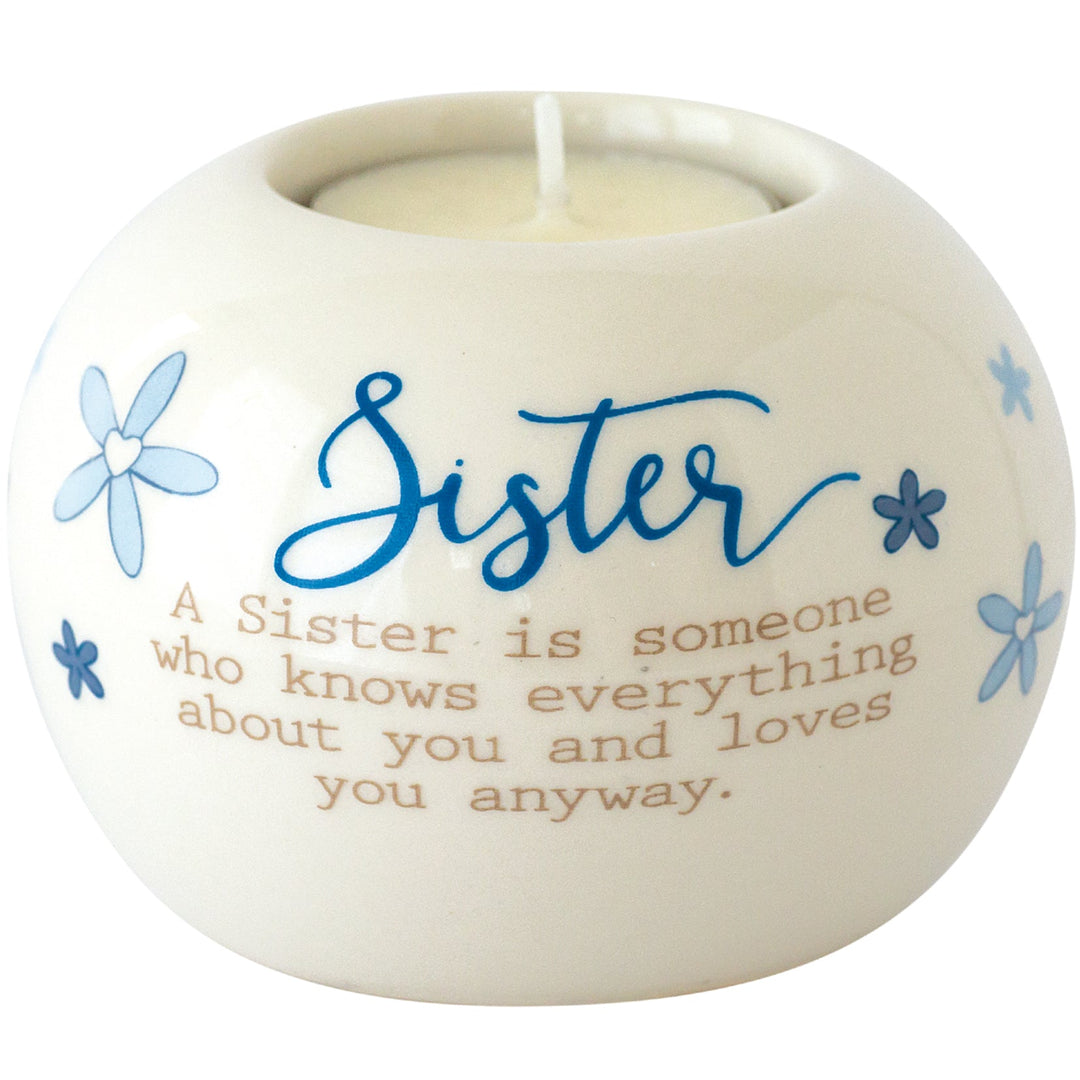 Ceramic Tealight Holder Round Sister