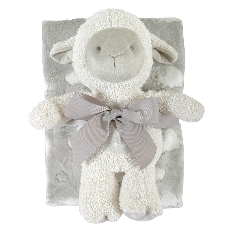 Blanket Toy Set - Grey Lamb