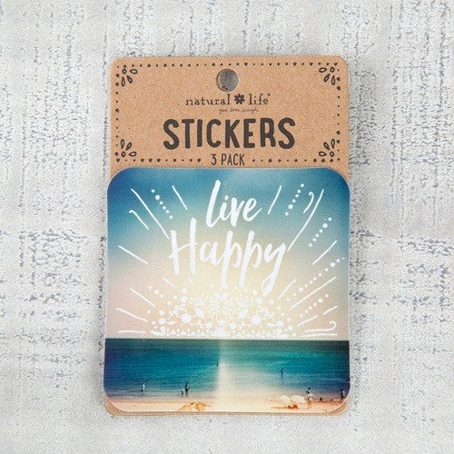 STICKERS SET 3 LIVE HAPPY BEACH