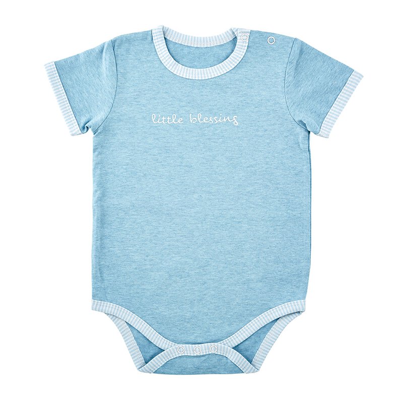 Snap Shirt - Little Blessing, 0-3 months Blue
