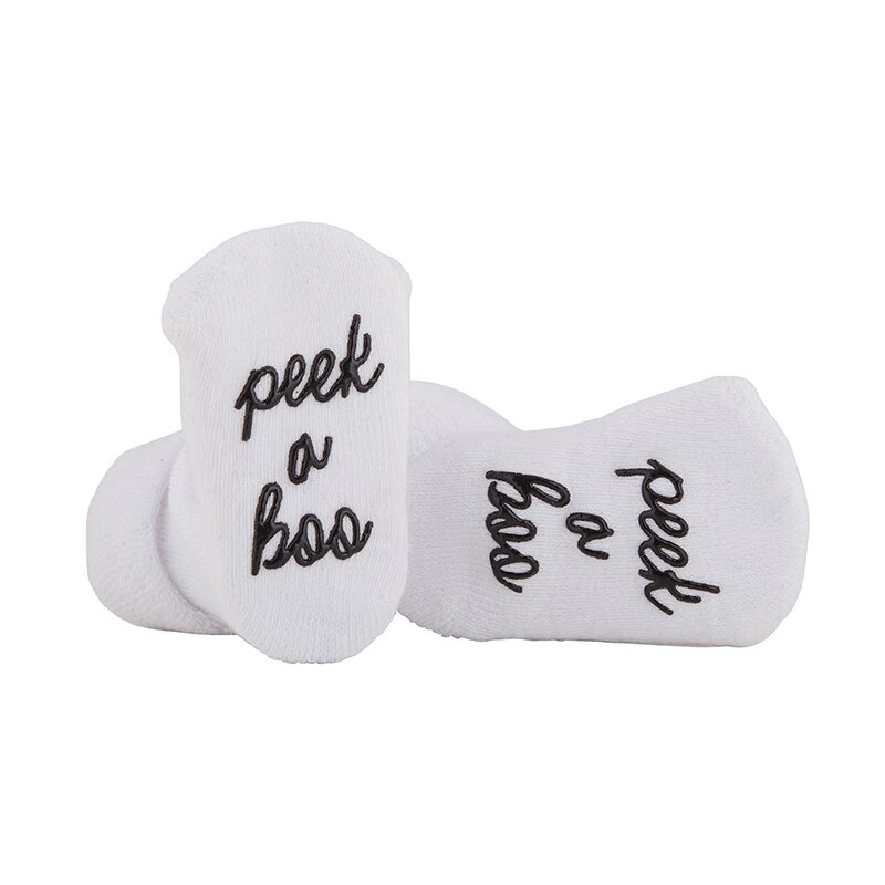Socks - Peek a Boo - White, 3-12 Mths