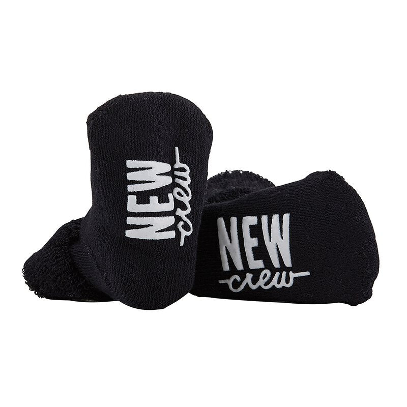 Socks - New Crew - Black, 3-12 Mths