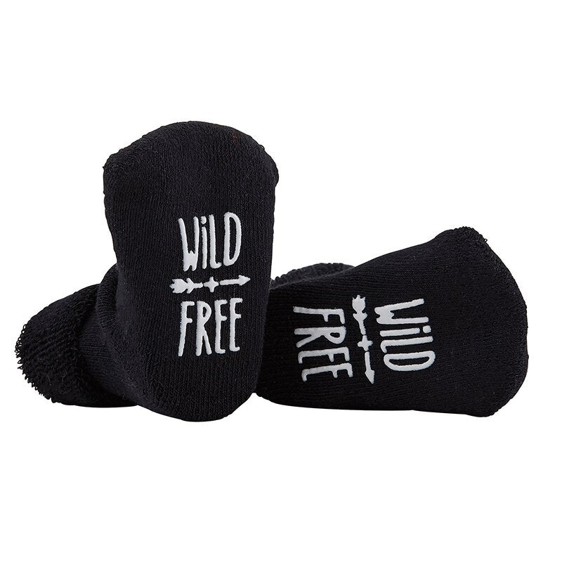 Socks - Wild & Free - Black, 3-12 Mths