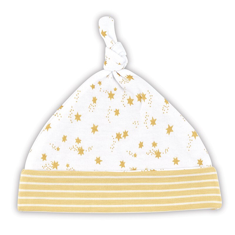 Knit Hat - Gold Star Stripe