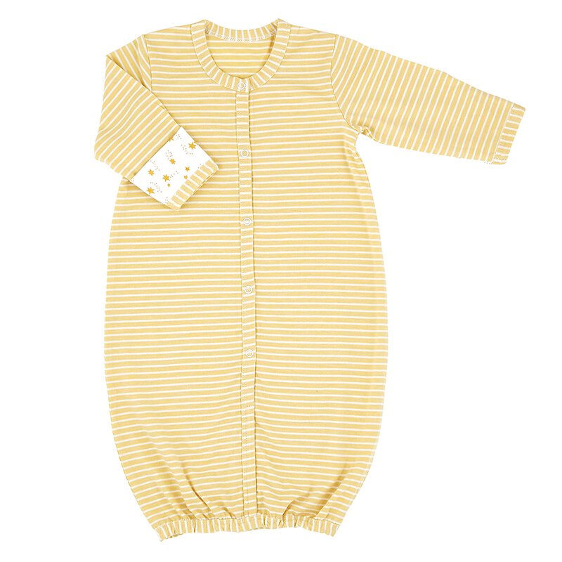 Gown - Gold Star Stripe 0-6 months