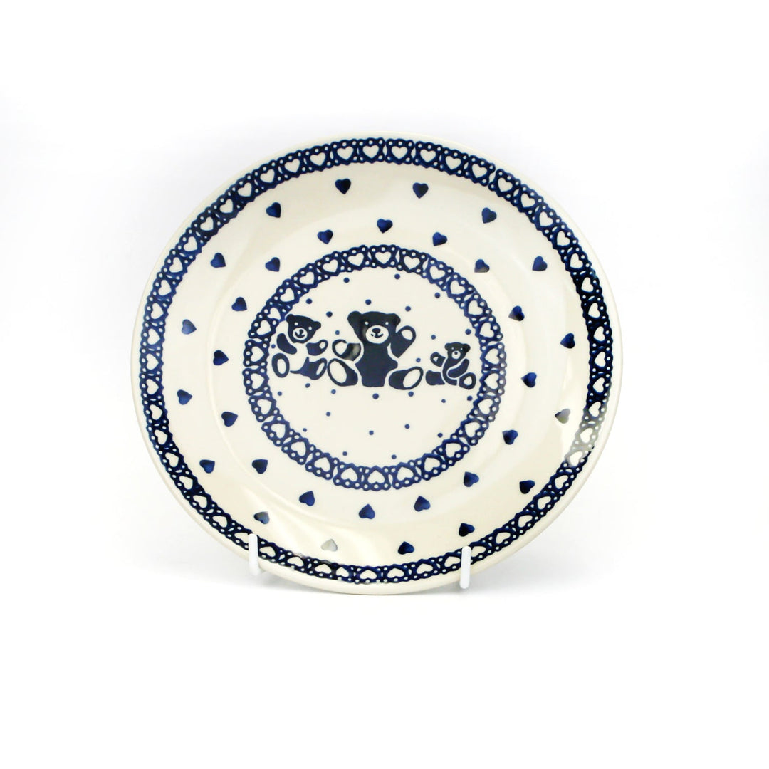 CHILDS PLATE CHILDRENS BEAR BLUE