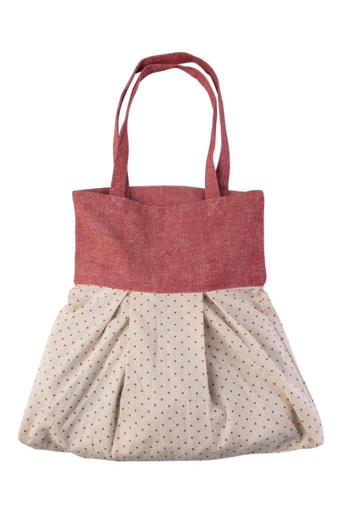 BAG TOTE CARRIER LINE BEIGE RED