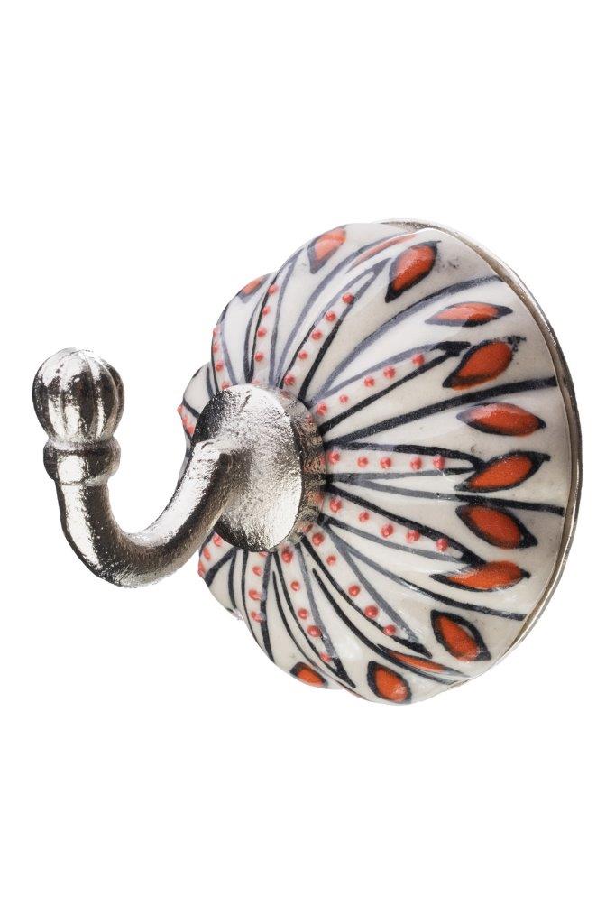 HOOK WALL CERAMIC FEATHER