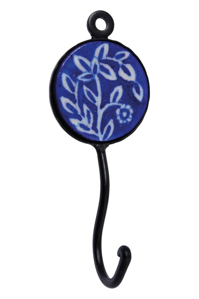 HOOK RND CERAMIC H/PAINTED VINE