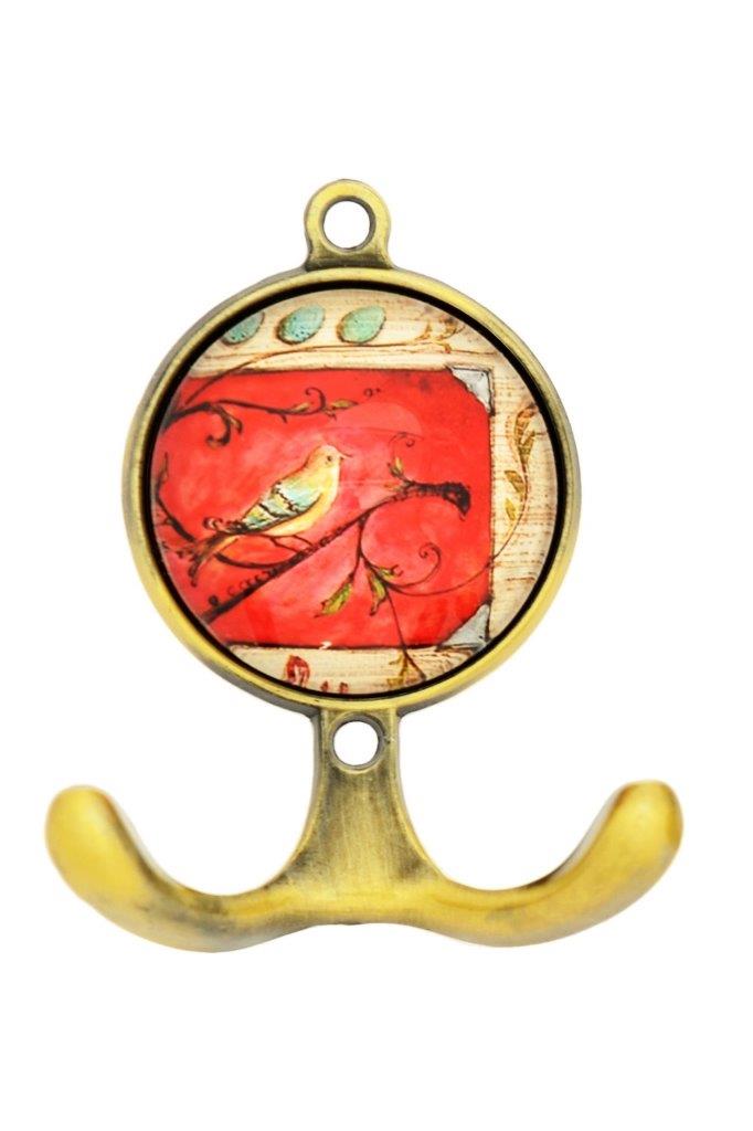 HOOK DOUBLE BIRD ON A BRANCH