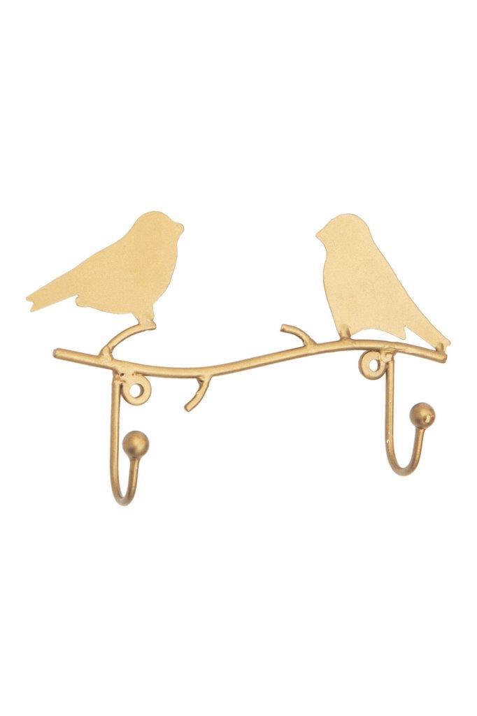 HOOK DOUBLE WALL BIRDS GLD
