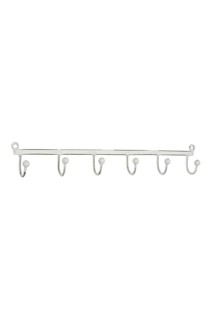 HOOK WALL RAIL WHT