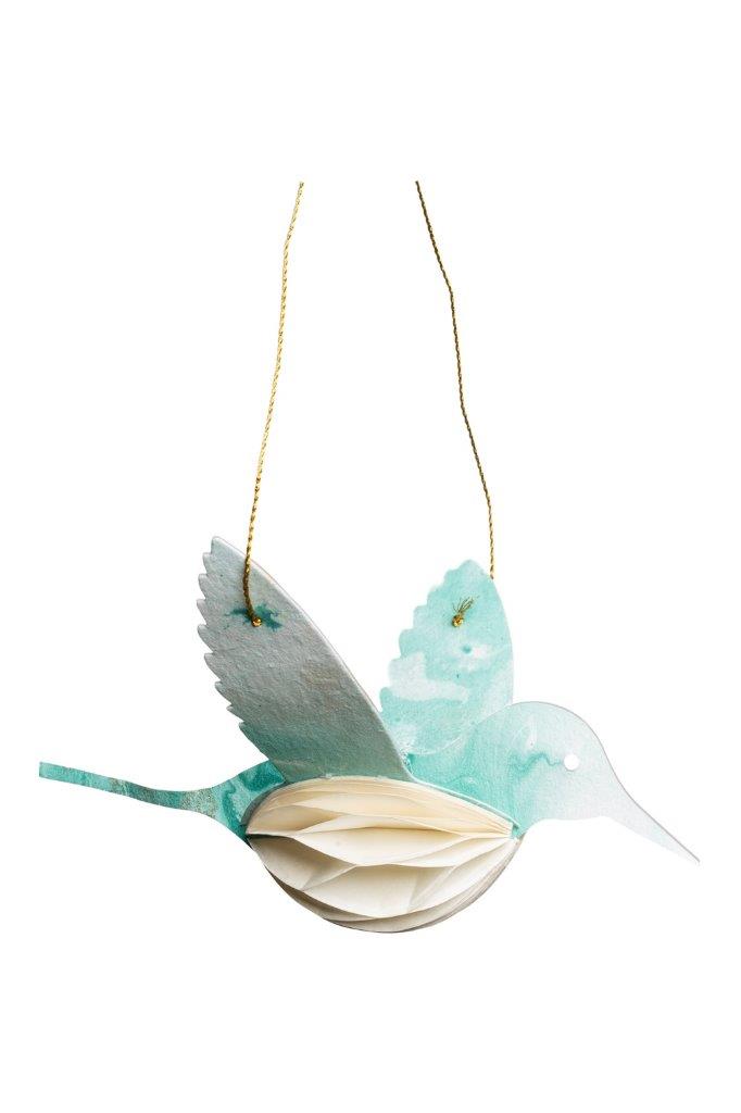 PAPER HANGING BIRD L/BLUE