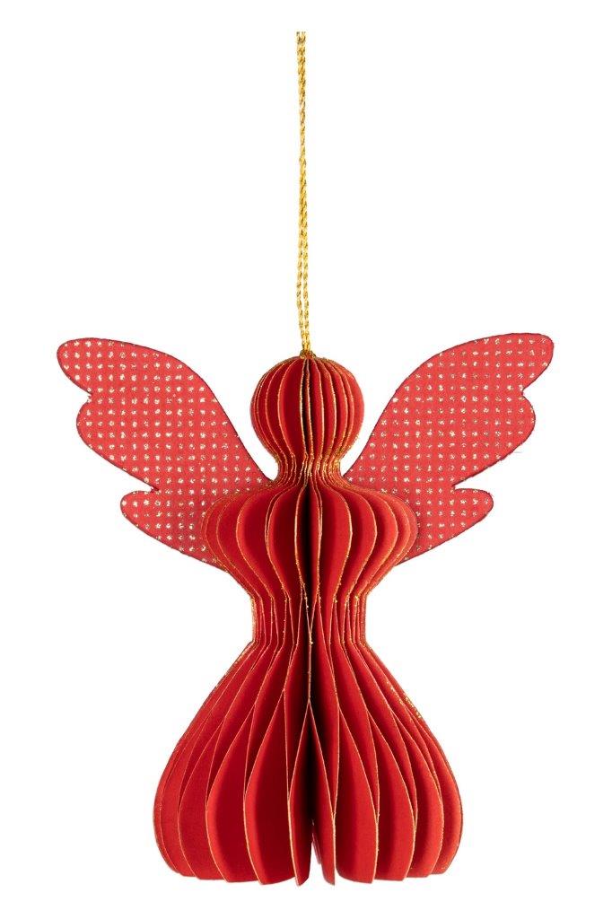 PAPER HANGING ANGEL RED
