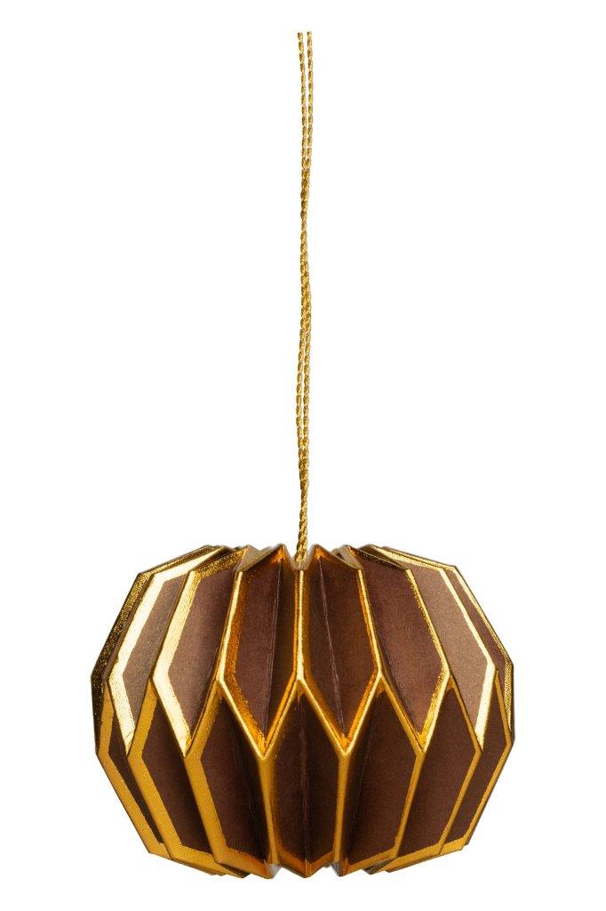 PAPER HANGING BALL BRN/GLD