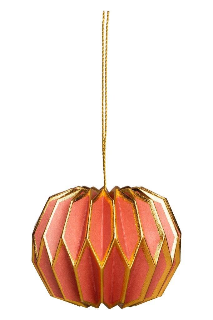 PAPER HANGING BALL RD/GLD