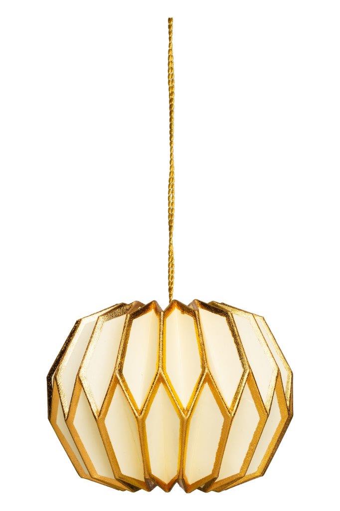 PAPER HANGING BALL CRM/GLD