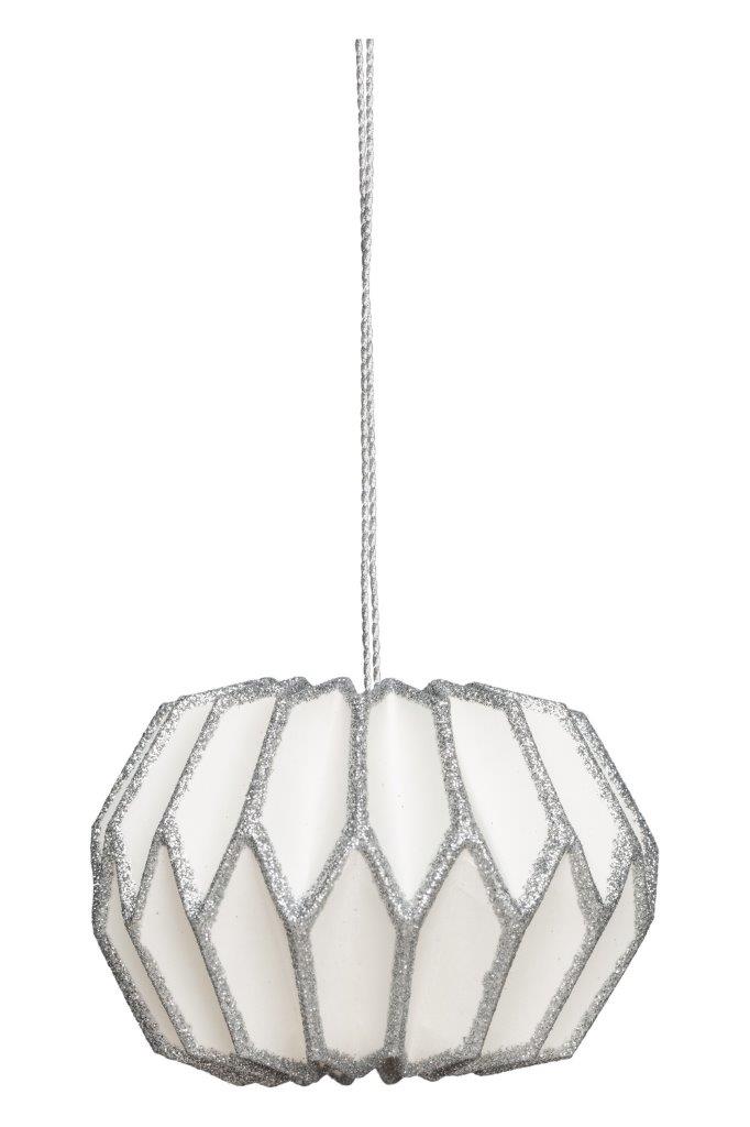 PAPER HANGING BALL WHT/SIL