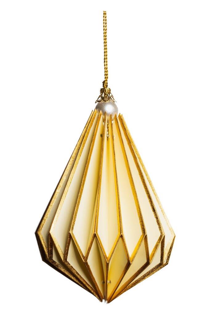 PAPER HANGING DIAMOND YELL/GLD