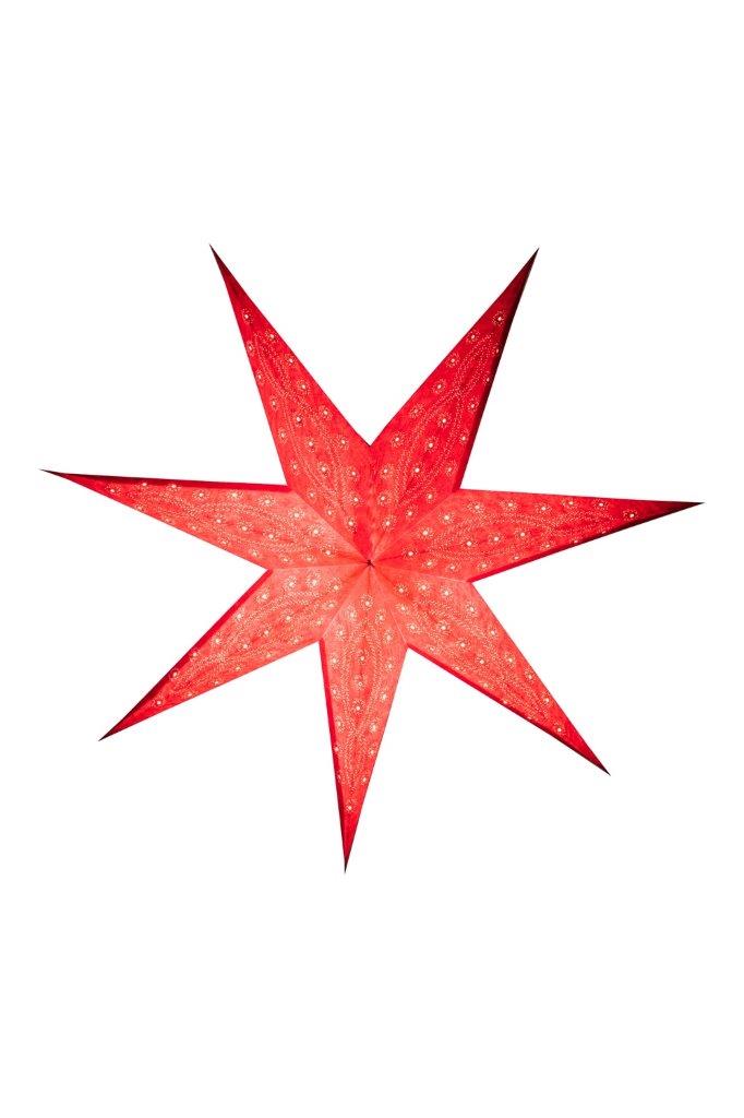 PAPER HANGING RECYCLED RED STAR