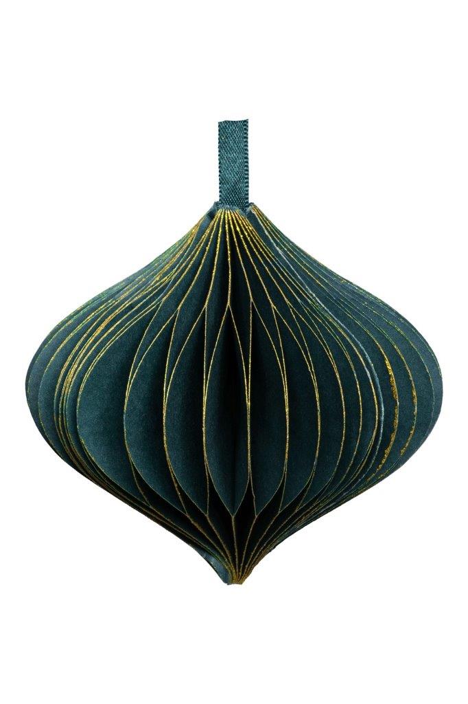 PAPER HANGING PENDANT GRN/GLD