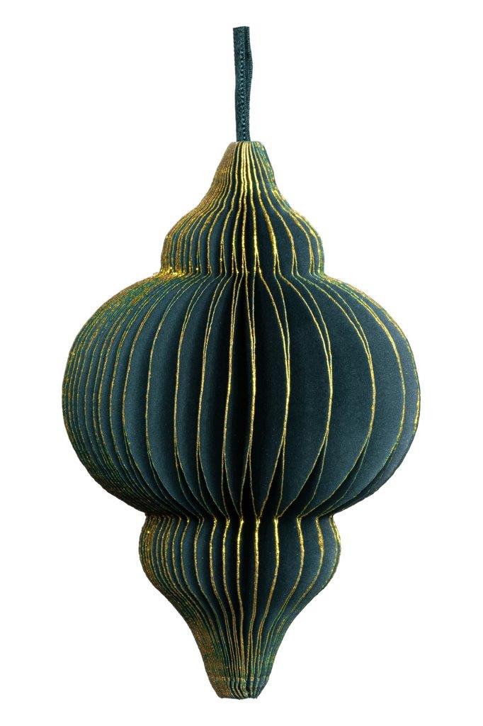 PAPER HANGING PENDANT GRN/GLD