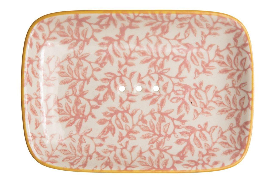 SOAP DISH PINK FLORAL