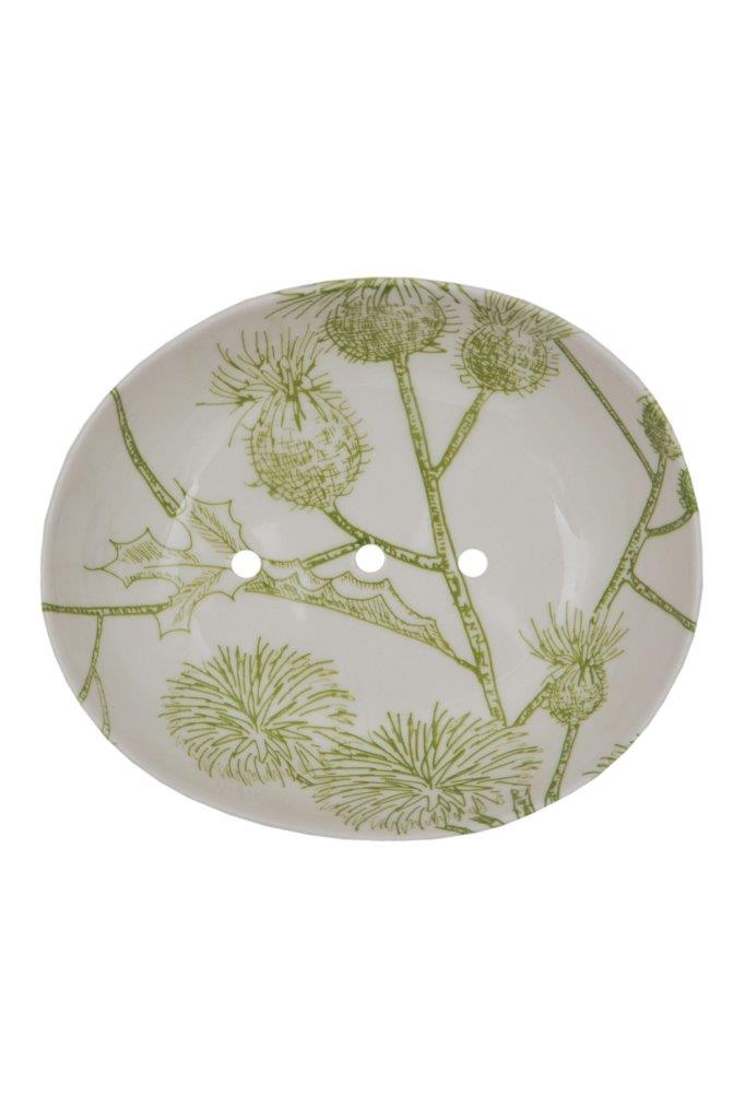 SOAP DISH THISTLE/GRN