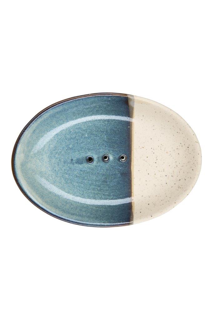 SOAP DISH TWOTONE BLUE