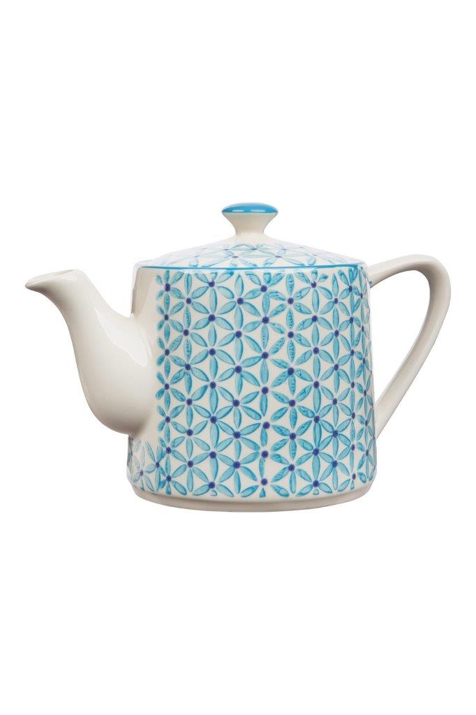 TEAPOT BLUE FLORA
