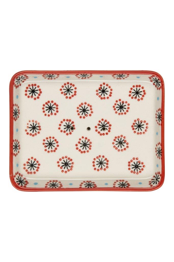 SOAP DISH RETRO RED