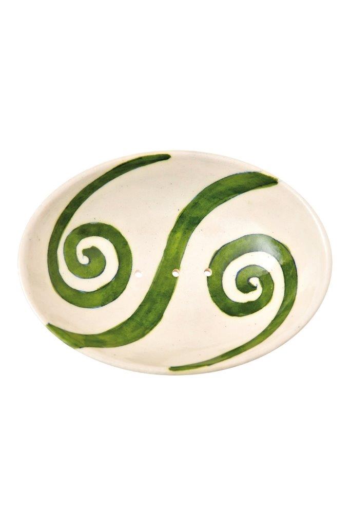 SOAP DISH HANDPAINTED SWIRL