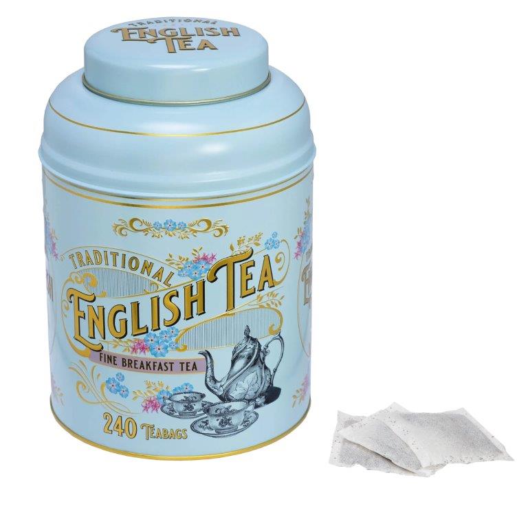 Vintage Victorian Tea Caddy - Powder Blue 240 EB Teabags