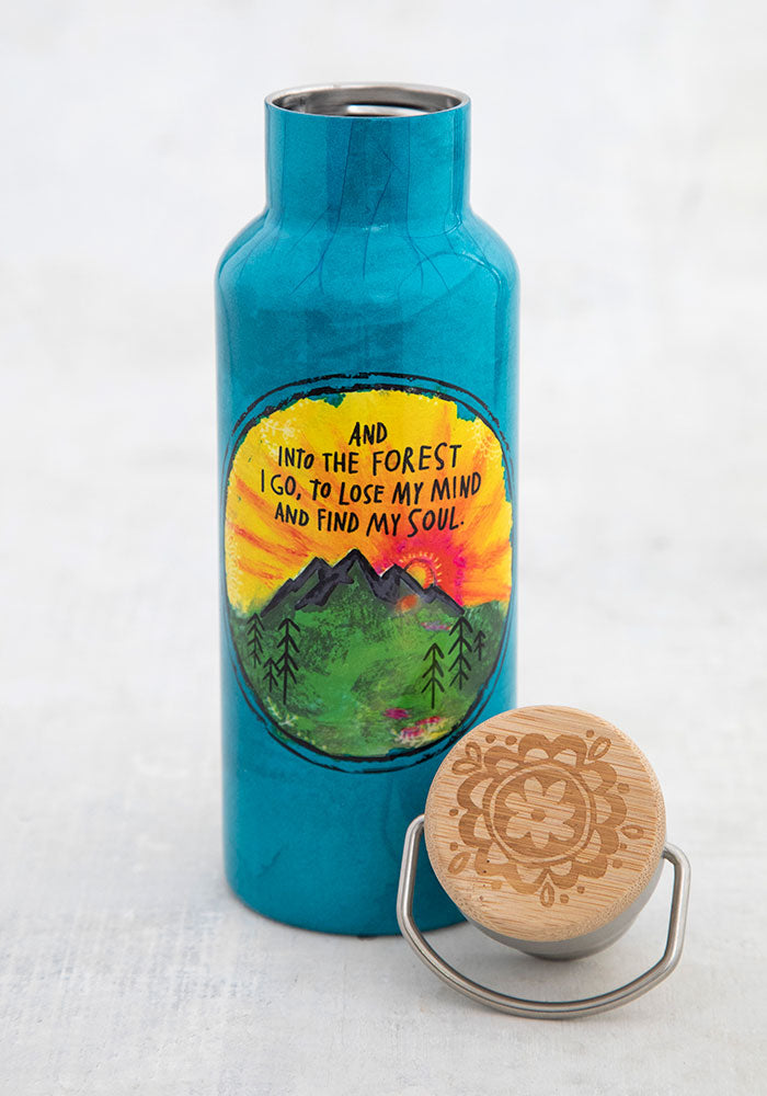 WATER BOTTLE TRAVELLER S/S INTO THE FOREST