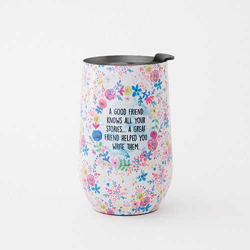 WINE TUMBLER S/S GOOD FRIEND