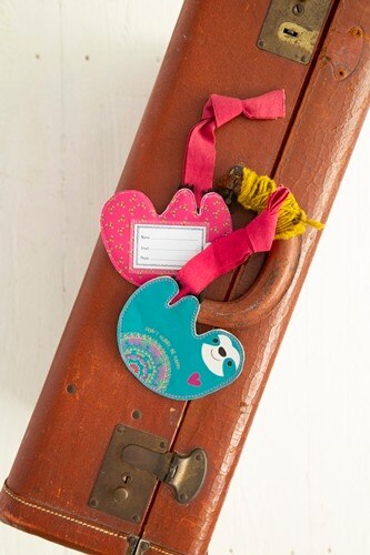 sloth luggage tag