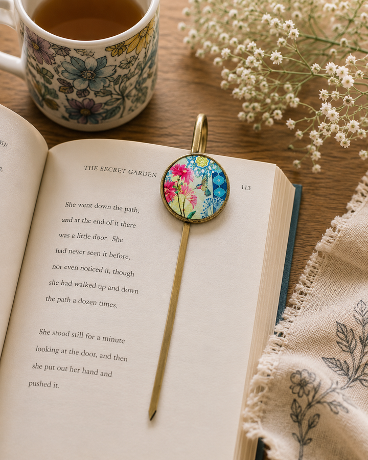 Bluebird Glass & Brass Bookmark