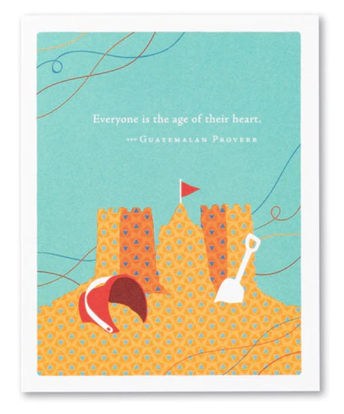 CARD PG BIRTHDAY EVERYONE IS THE AGE OF THEIR HEART